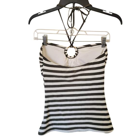 Michael Kors Ring Shirred Bandeau Tankini Top - Size Small - Picture 4 of 8